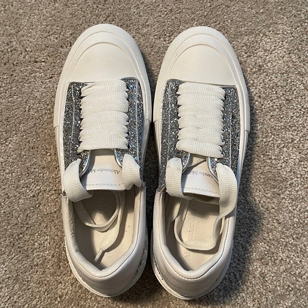 Silver Glitter Alexander McQueen Sneakers